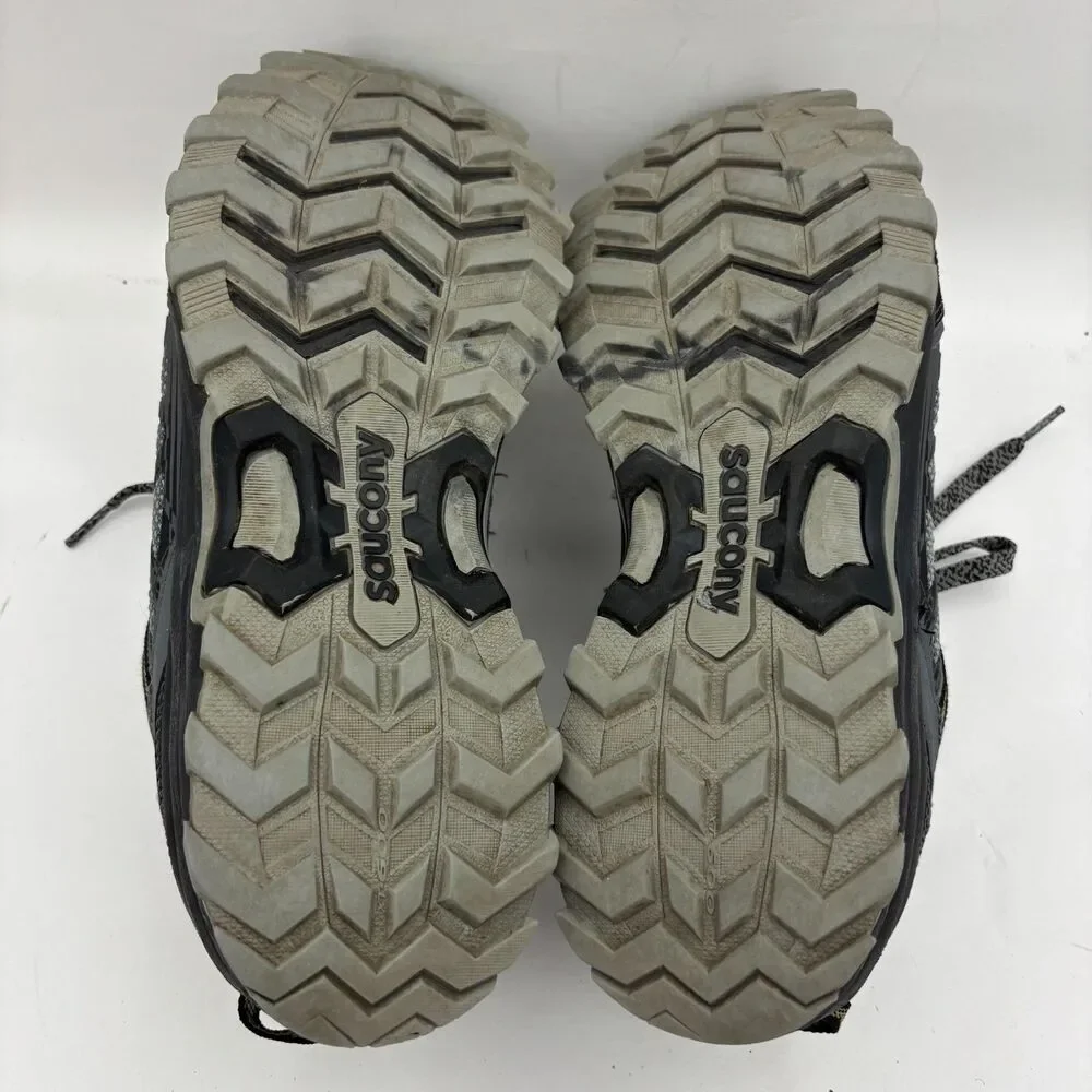 Saucony Excursion TR12 Mens 13 Gray Black Yellow Trail Running Shoes S20453